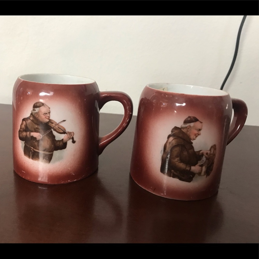 Vintage Monk Mugs